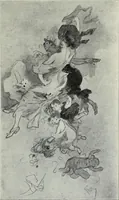 Picture 423 of 473 from Das Weib in der Karikatur Frankreichs : mit 448 Textillustrationen und 72 farbigen Kunstblättern nach seltenen und amüsanten französischen Karikaturen aus allen Zeitepochen (1907), leaf 651