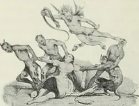 Picture 35 of 473 from Das Weib in der Karikatur Frankreichs : mit 448 Textillustrationen und 72 farbigen Kunstblättern nach seltenen und amüsanten französischen Karikaturen aus allen Zeitepochen (1907), leaf 66