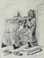 Picture 52 of 473 from Das Weib in der Karikatur Frankreichs : mit 448 Textillustrationen und 72 farbigen Kunstblättern nach seltenen und amüsanten französischen Karikaturen aus allen Zeitepochen (1907), leaf 92