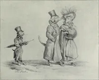 Picture 56 of 473 from Das Weib in der Karikatur Frankreichs : mit 448 Textillustrationen und 72 farbigen Kunstblättern nach seltenen und amüsanten französischen Karikaturen aus allen Zeitepochen (1907), leaf 97