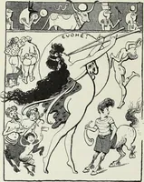 Picture 57 of 473 from Das Weib in der Karikatur Frankreichs : mit 448 Textillustrationen und 72 farbigen Kunstblättern nach seltenen und amüsanten französischen Karikaturen aus allen Zeitepochen (1907), leaf 98