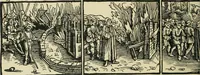 An illustration from Das Wunderblut zu Wilsnack : niederdeutscher Einblattdruck mit 15 Holzschnitten aus der Zeit von 1510-1520 (1904)