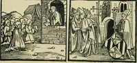 An illustration from Das Wunderblut zu Wilsnack : niederdeutscher Einblattdruck mit 15 Holzschnitten aus der Zeit von 1510-1520 (1904)
