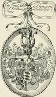 An illustration from Dated book-plates (Ex libris) with a treatise on their origin and development (1895)