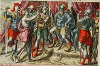 An illustration from David, hoc est virtutis exercitatissimae probatum Deo spectaculum, ex David pastoris, militis, regis, exulis, ac prophetae exemplis (1637)