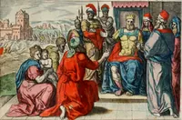 An illustration from David, hoc est virtutis exercitatissimae probatum Deo spectaculum, ex David pastoris, militis, regis, exulis, ac prophetae exemplis (1637)