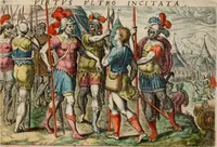 An illustration from David, hoc est virtutis exercitatissimae probatum Deo spectaculum, ex David pastoris, militis, regis, exulis, ac prophetae exemplis (1637)