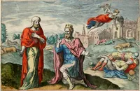 An illustration from David, hoc est virtutis exercitatissimae probatum Deo spectaculum, ex David pastoris, militis, regis, exulis, ac prophetae exemplis (1637)