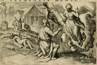 Picture 46 of 50 from David, hoc est, Virtvtis exercitatissimae probatvm deo spectacvlvm : ex David pastoris militis regis exvlis ac prophetae exemplis (1575), leaf 102