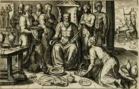 Picture 47 of 50 from David, hoc est, Virtvtis exercitatissimae probatvm deo spectacvlvm : ex David pastoris militis regis exvlis ac prophetae exemplis (1575), leaf 104