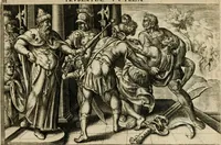 Picture 16 of 50 from David, hoc est, Virtvtis exercitatissimae probatvm deo spectacvlvm : ex David pastoris militis regis exvlis ac prophetae exemplis (1575), leaf 42