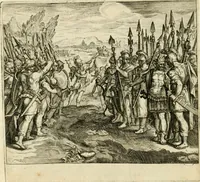 Picture 34 of 41 from David, virtvtis exercitatissimae probatum Deo spectaculum : ex Dauidis pastoris, militis, ducis, exsulis ac prophetae exemplis (1597), leaf 127
