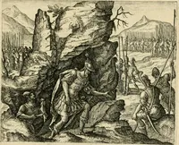 Picture 17 of 41 from David, virtvtis exercitatissimae probatum Deo spectaculum : ex Dauidis pastoris, militis, ducis, exsulis ac prophetae exemplis (1597), leaf 56