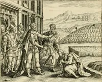Picture 27 of 41 from David, virtvtis exercitatissimae probatum Deo spectaculum : ex Dauidis pastoris, militis, ducis, exsulis ac prophetae exemplis (1597), leaf 93