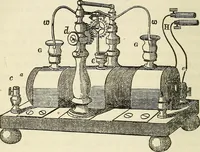 An illustration from Davis's manual of magnetism : including galvanism, magnetism, electro-magnetism, electro-dynamics, magneto-electricity, and thermo-electricity (1854)