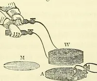 An illustration from Davis's manual of magnetism : including galvanism, magnetism, electro-magnetism, electro-dynamics, magneto-electricity, and thermo-electricity (1854)