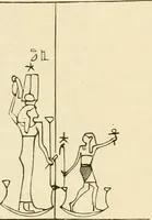 An illustration from The dawn of astronomy; a study of the temple-worship and mythology of the ancient Egyptians (1894)