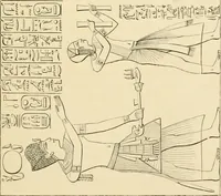 An illustration from The dawn of astronomy; a study of the temple-worship and mythology of the ancient Egyptians (1894)