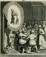 An illustration from D. Catharinae Senensis virginis Ss.mae Ord. Praedicatorum vita ac miracula selectiora formis aeneis expressa (1603)