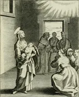 An illustration from D. Catharinae Senensis virginis Ss.mae Ord. Praedicatorum vita ac miracula selectiora formis aeneis expressa (1603)