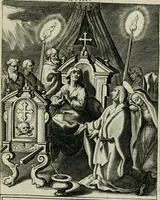 An illustration from D. Catharinae Senensis virginis Ss.mae Ord. Praedicatorum vita ac miracula selectiora formis aeneis expressa (1603)