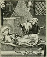 An illustration from D. Catharinae Senensis virginis Ss.mae Ord. Praedicatorum vita ac miracula selectiora formis aeneis expressa (1603)