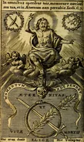 An illustration from De aeternitate considerationes coram Ser.mo vtriusque Bavariae Duce, S.R.I. Archidapifero, Electore, Maximiliano et Ser.ma Coninge Elisabetha explicatae: (1634)