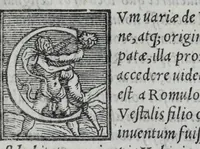 An illustration from De antiqvitatibvs vrbis Romae : ab antiquis nouisq[ue] auctoribus exceptis, & summa breuitate ordineq[ue] dispositis (1549)