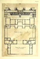 Picture 24 of 45 from De architectura Iacobi Androuetii du Cerceau, opus : quo descriptae sunt aedificiorum quinquaginta planè dissimilium ichnographiae, in omnium non modò potentiorum, sed etiam mediocrium & tenuiorum gratia[m], quos aedificandi studium oblectat: adiunctâ vsus & commoditatis in habitationibus singulis expositione, vnà cum integra cuisque aedificij dimensione. Hûc accedit breuis explicatio de structurarum, quibus aedifica constant, dimensione per orgyiam, que Gallica est architectorum mensura, sex longa pedes: quâ certè methodo nemo non aedificia quaevis metiri, & futuri in aedificando sumptus rationem secum inire poterit .. (1559), leaf 121