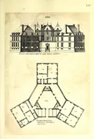 Picture 34 of 45 from De architectura Iacobi Androuetii du Cerceau, opus : quo descriptae sunt aedificiorum quinquaginta planè dissimilium ichnographiae, in omnium non modò potentiorum, sed etiam mediocrium & tenuiorum gratia[m], quos aedificandi studium oblectat: adiunctâ vsus & commoditatis in habitationibus singulis expositione, vnà cum integra cuisque aedificij dimensione. Hûc accedit breuis explicatio de structurarum, quibus aedifica constant, dimensione per orgyiam, que Gallica est architectorum mensura, sex longa pedes: quâ certè methodo nemo non aedificia quaevis metiri, & futuri in aedificando sumptus rationem secum inire poterit .. (1559), leaf 141