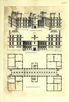 Picture 37 of 45 from De architectura Iacobi Androuetii du Cerceau, opus : quo descriptae sunt aedificiorum quinquaginta planè dissimilium ichnographiae, in omnium non modò potentiorum, sed etiam mediocrium & tenuiorum gratia[m], quos aedificandi studium oblectat: adiunctâ vsus & commoditatis in habitationibus singulis expositione, vnà cum integra cuisque aedificij dimensione. Hûc accedit breuis explicatio de structurarum, quibus aedifica constant, dimensione per orgyiam, que Gallica est architectorum mensura, sex longa pedes: quâ certè methodo nemo non aedificia quaevis metiri, & futuri in aedificando sumptus rationem secum inire poterit .. (1559), leaf 145