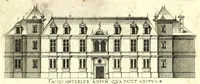 Picture 19 of 45 from De architectura Iacobi Androuetii du Cerceau, opus : quo descriptae sunt aedificiorum quinquaginta planè dissimilium ichnographiae, in omnium non modò potentiorum, sed etiam mediocrium & tenuiorum gratia[m], quos aedificandi studium oblectat: adiunctâ vsus & commoditatis in habitationibus singulis expositione, vnà cum integra cuisque aedificij dimensione. Hûc accedit breuis explicatio de structurarum, quibus aedifica constant, dimensione per orgyiam, que Gallica est architectorum mensura, sex longa pedes: quâ certè methodo nemo non aedificia quaevis metiri, & futuri in aedificando sumptus rationem secum inire poterit .. (1559), leaf 99