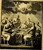 An illustration from De beginselen van Gods koninkryk in den mensch : uytgedrukt in verscheide zinne-beelden : als mede een Alleenspraake met God : benevens eenige Stigtelyke rymen (1738)