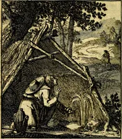 An illustration from De beginselen van Gods koninkryk in den mensch : uytgedrukt in verscheide zinne-beelden : als mede een Alleenspraake met God : benevens eenige Stigtelyke rymen (1738)