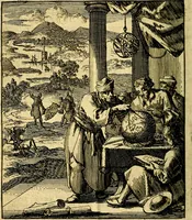 An illustration from De beginselen van Gods koninkryk in den mensch : uytgedrukt in verscheide zinne-beelden : als mede een Alleenspraake met God : benevens eenige Stigtelyke rymen (1738)