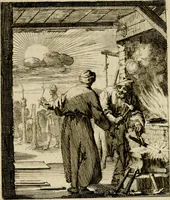 An illustration from De beginselen van Gods koninkryk in den mensch : uitgedrukt in zinnebeelden (1689)