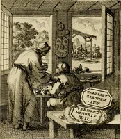 An illustration from De beginselen van Gods koninkryk in den mensch : uitgedrukt in zinnebeelden (1689)