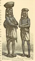 An illustration from De Benguella ás terras de Iácca; descripção de uma viagem na Africa central e occidental. Comprehendendo narrações, aventuras, e estudos importantes sobre as cabeceiras dos rios Cu-nene, Cu-bango, Lu-ando, Cu-anza e Cu-ango, e de grande parte do curso dos dois ultimos; alem da descoberta dos rios Hamba, Cauali, Sussa e Cu-gho, e larga noticia sobre as terras de Quiteca, N'bungo, Sosso, Futa, e Iácca (1881)