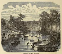 Picture 4 of 11 from De Benguella ás terras de Iácca; descripção de uma viagem na Africa central e occidental. Comprehendendo narrações, aventuras, e estudos importantes sobre as cabeceiras dos rios Cu-nene, Cu-bango, Lu-ando, Cu-anza e Cu-ango, e de grande parte do curso dos dois ultimos; alem da descoberta dos rios Hamba, Cauali, Sussa e Cu-gho, e larga noticia sobre as terras de Quiteca, N'bungo, Sosso, Futa, e Iácca (1881), leaf 96