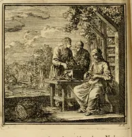 Picture 31 of 103 from De bykorf des gemoeds : honing zaamelende uit allerley bloemen : vervattende over de honderd konstige figuuren : met godlyke spreuken en stichtelyke verzen (1711), leaf 129