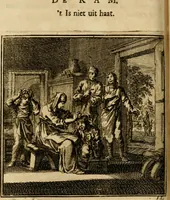 Picture 37 of 103 from De bykorf des gemoeds : honing zaamelende uit allerley bloemen : vervattende over de honderd konstige figuuren : met godlyke spreuken en stichtelyke verzen (1711), leaf 153
