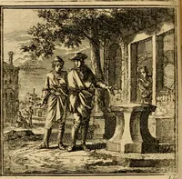 Picture 38 of 103 from De bykorf des gemoeds : honing zaamelende uit allerley bloemen : vervattende over de honderd konstige figuuren : met godlyke spreuken en stichtelyke verzen (1711), leaf 157