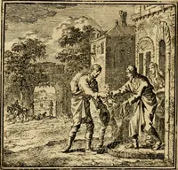 An illustration from De bykorf des gemoeds : honing zaamelende uit allerley bloemen : vervattende over de honderd konstige figuuren : met godlyke spreuken en stichtelyke verzen (1711)