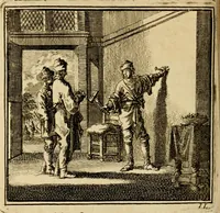 Picture 70 of 103 from De bykorf des gemoeds : honing zaamelende uit allerley bloemen : vervattende over de honderd konstige figuuren : met godlyke spreuken en stichtelyke verzen (1711), leaf 285