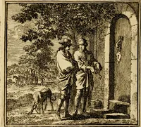Picture 74 of 103 from De bykorf des gemoeds : honing zaamelende uit allerley bloemen : vervattende over de honderd konstige figuuren : met godlyke spreuken en stichtelyke verzen (1711), leaf 301