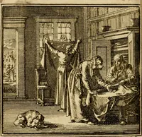 Picture 75 of 103 from De bykorf des gemoeds : honing zaamelende uit allerley bloemen : vervattende over de honderd konstige figuuren : met godlyke spreuken en stichtelyke verzen (1711), leaf 305