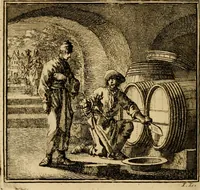 An illustration from De bykorf des gemoeds : honing zaamelende uit allerley bloemen : vervattende over de honderd konstige figuuren : met godlyke spreuken en stichtelyke verzen (1711)