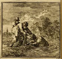 An illustration from De bykorf des gemoeds : honing zaamelende uit allerley bloemen : vervattende over de honderd konstige figuuren : met godlyke spreuken en stichtelyke verzen (1711)