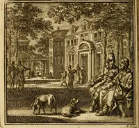 Picture 86 of 103 from De bykorf des gemoeds : honing zaamelende uit allerley bloemen : vervattende over de honderd konstige figuuren : met godlyke spreuken en stichtelyke verzen (1711), leaf 349