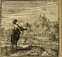 Picture 11 of 103 from De bykorf des gemoeds : honing zaamelende uit allerley bloemen : vervattende over de honderd konstige figuuren : met godlyke spreuken en stichtelyke verzen (1711), leaf 49